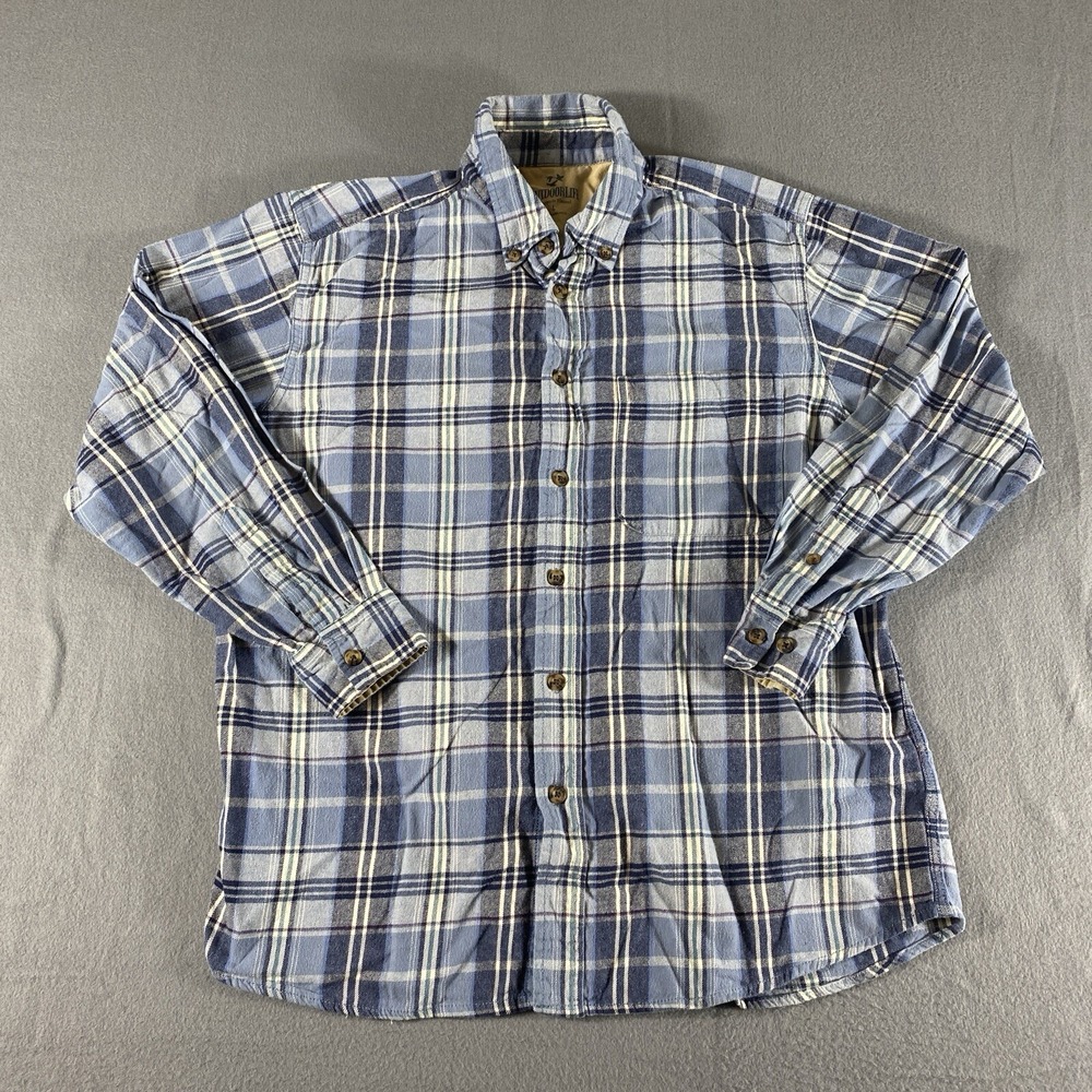 Outdoor Life Shirt Mens Large Plaid Button‎ Down Campside Flannel Lumberjack